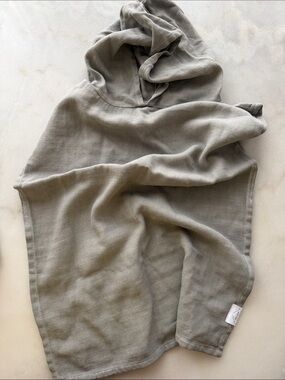 Pokoloko Hooded Knit Poncho in Olive